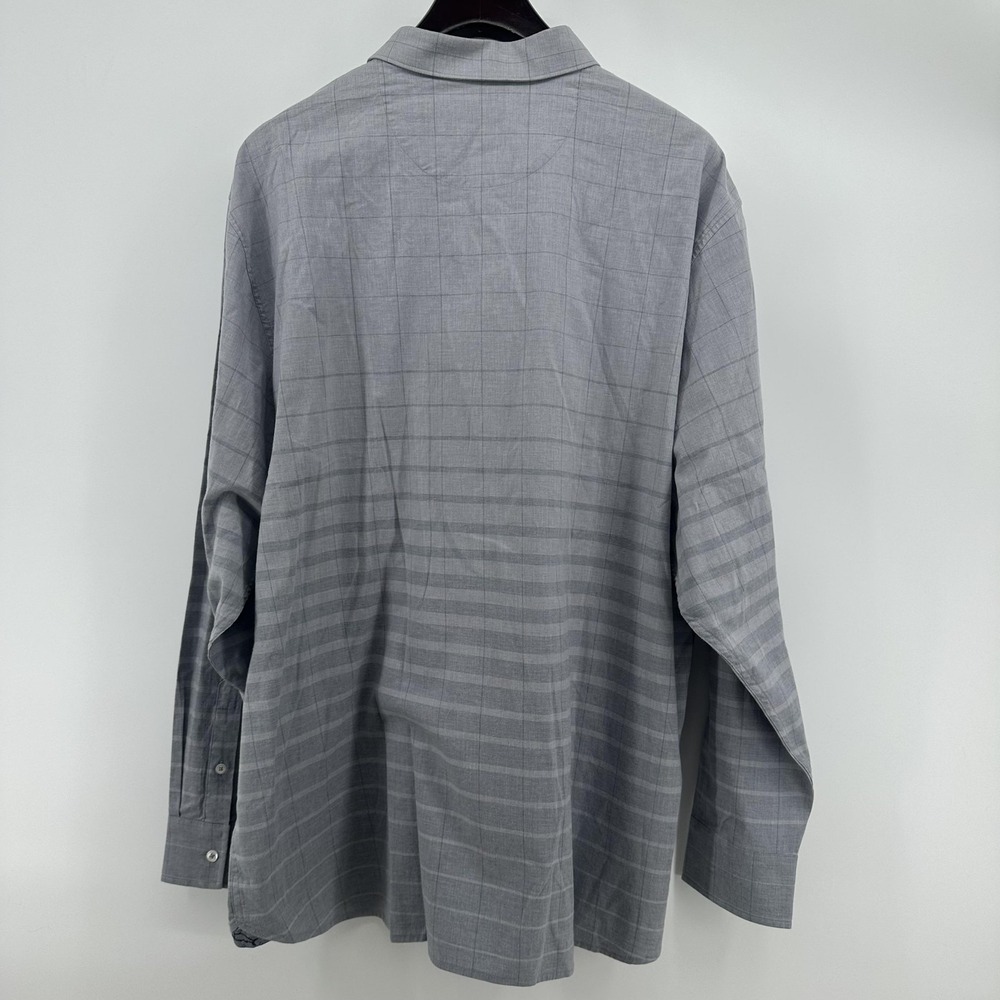 Tommy Bahama Shirt Mens 2XL Gray Plaid Stretch Button Up Long Sleeve Casual NEW - Picture 3 of 10